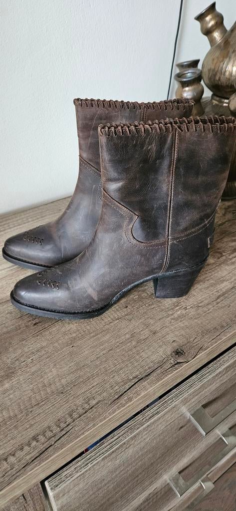 Shabbies Amsterdam Laarsjes - Nieuwstaat mt 41, Kleding | Dames, Schoenen, Ophalen of Verzenden, Zo goed als nieuw, Bruin