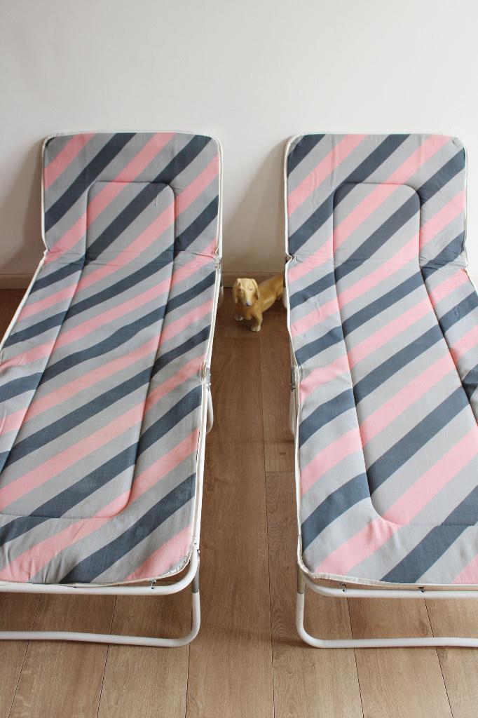 Set vintage stretchers, jaren 80? Retro ligbed / opklapbed, Ophalen, O, Overige, O
