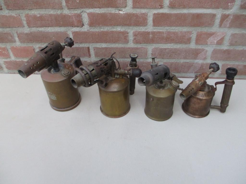 4 Koperen soldeer branders in 1 koop., Ophalen of Verzenden