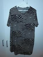 H&M Zwart/Beige Jurk Met Zebraprint Maat XL NIEUW, H&M, Zwart, Maat 46/48 (XL) of groter, Nieuw