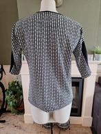 Poools dikkere zwart wit top shirt M 38, Maat 38/40 (M), Verzenden, Zwart, Lange mouw