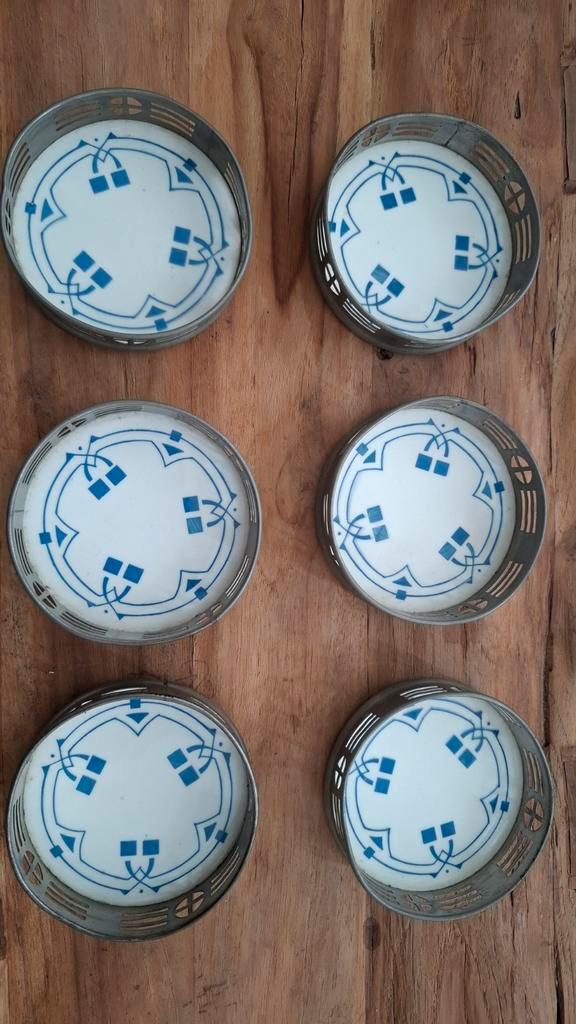 Jugendstil Onderzetters - BMF 1879 - Set van 6, Antiek en Kunst, Antiek | Woonaccessoires, Ophalen of Verzenden