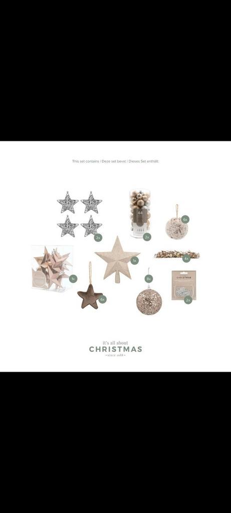 Prachtige complete set kerstboom decoratie, Diversen, Kerst, Nieuw, Ophalen