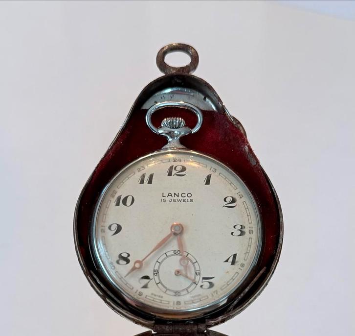 Vintage Lanca Zwitsers Zakhorloge ca. 1930, Antiek en Kunst, Antiek | Klokken, Ophalen of Verzenden