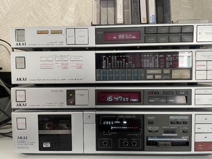 Akai stereo set met de EA-A7, Audio, Tv en Foto, Stereo-sets, Gebruikt, Cassettedeck, Tuner of Radio, Akai, Losse componenten