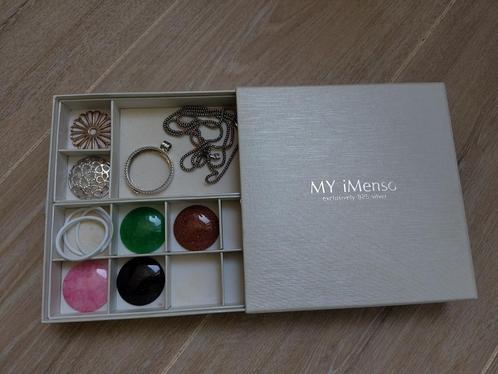 My Imenso medaillon + verwisselbare accessoires, Sieraden, Tassen en Uiterlijk, Kettinghangers, Zo goed als nieuw, Zilver, Overige kleuren