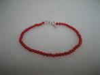 Antieke Bloedkoralen Baby Armbandje met Zilveren, Verzenden, Nieuw, Rood, Armband