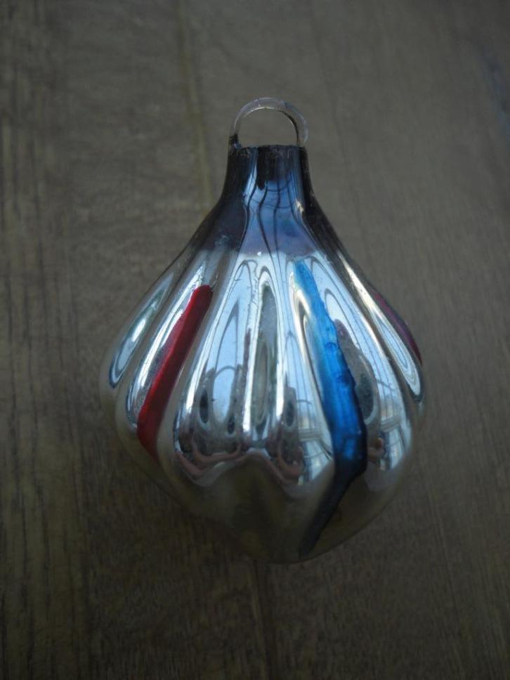 Mooie oude glazen ajeko kerstbal model paprika, Diversen, Kerst, Gebruikt, Ophalen of Verzenden