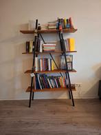 Moderne Boekenkast - Hout & Metaal Ladder Design, Ophalen, Met plank(en), 100 tot 150 cm, Zo goed als nieuw