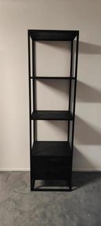 Boekenkast Denver Black 55 cm met 2 lades, Ophalen, Meubel Outlet Meppel, Info@meubeloutletmeppel.nl, 200 cm of meer
