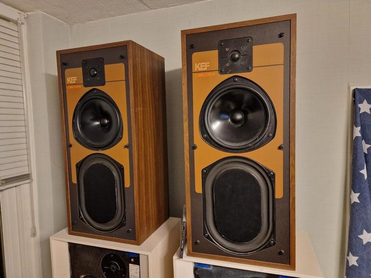 Kef Carlton III Speakers - Vintage Hifi, Audio, Tv en Foto, Luidsprekers, Gebruikt, Front, Rear of Stereo speakers, 60 tot 120 watt