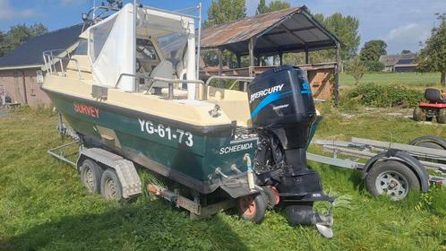 Damco 2 ton kanteltrailer, Jumbo 585, 125 pk Mercury, Watersport en Boten, Boottrailers, Zo goed als nieuw, Overige typen, 1500 tot 3000 kg