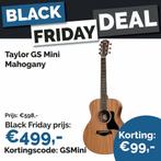 Taylor GS Mini Mahogany, Muziek en Instrumenten, Snaarinstrumenten | Gitaren | Akoestisch, Ophalen of Verzenden, Nieuw, Western- of Steelstringgitaar