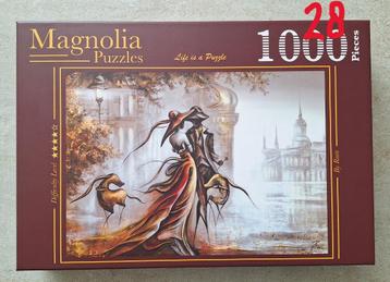 2 puzzels (Magnolia) by Raen Milan elk 1000 stukjes z.g.a.n beschikbaar voor biedingen