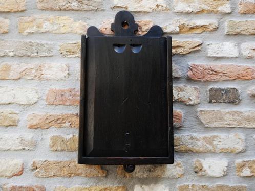 Nostalgische houten schooltas bekleed met fluweel (5658), Antiek en Kunst, Curiosa en Brocante, Ophalen of Verzenden