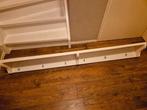 Lange witte houten kapstok wandplank 1.82 cm breed, Zo goed als nieuw, Minder dan 100 cm, Hout, Ophalen