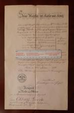 Militair Alhoff-Groote certificaat Berlin 1880, Antiek en Kunst, Kunst | Schilderijen | Klassiek, Verzenden