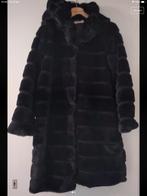 Warme zwarte faux fur bontjas. (Nep bont), Ophalen of Verzenden, Maat 36 (S)