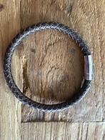 Leren armband, Ophalen of Verzenden, Zo goed als nieuw, Bruin, Leer