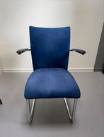 de Wit vintage buisstoel kleur blauw, Ophalen, Gebruikt, Blauw, Metaal