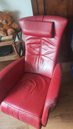 Relaxstoel prominent., Huis en Inrichting, Fauteuils, Gebruikt, Minder dan 75 cm, Leer, Ophalen of Verzenden