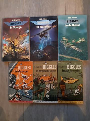 W.E. Johns - 6 Biggles boeken beschikbaar voor biedingen