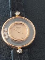 Vitage Chopard compleet 18 kr met briljanten als nieuw, Leer, Polshorloge, Zo goed als nieuw, Goud