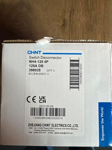 CHNT Switch Disconnector NH4-125 4P - Nieuw (3 stuks) beschikbaar voor biedingen