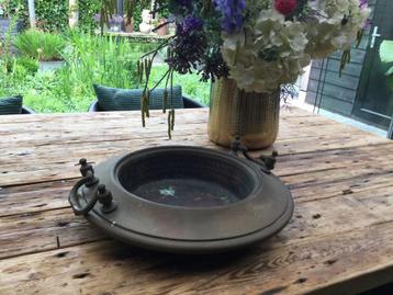 Brocante koperen fruitschaal beschikbaar voor biedingen
