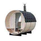 SAUNA BARREL MET PANORAMA RAAM EN HOUTKACHEL COMPLEET! 🚚, ., Fins of Traditioneel, Ophalen of Verzenden, .