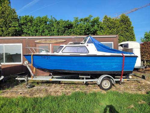Visboot shetland 535 met motor en trailer, Watersport en Boten, Hengelsport | Algemeen, Gebruikt, Overige typen, Ophalen