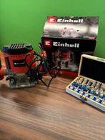 Einhell bovenfrees TC-RO 1155 E met freesjes,, Ophalen of Verzenden, Zo goed als nieuw, Elektrisch, Bovenfrees