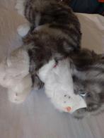 Vintage poes Keel Toys LTD UK  L 30 cm design Kat pluche 80, Antiek en Kunst, Antiek | Speelgoed, Ophalen of Verzenden