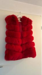 Echt bont gilet, Kleding | Dames, Bodywarmers, Maat 38/40 (M), Ophalen of Verzenden, Zo goed als nieuw, Rood