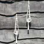 Macramé plantenhangers met glazen potjes, Overige materialen, Binnen, Ophalen of Verzenden, Zo goed als nieuw