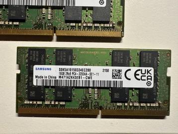 Samsung DDR4 16GB 3200mhz SODIMM beschikbaar voor biedingen