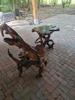 Boomstam tafel en stoel zeer uniek, Ophalen, 75 cm of meer, 60 cm of meer, Rechthoekig