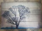 Schilderij 'Melancholia' op houten planken, Ophalen of Verzenden