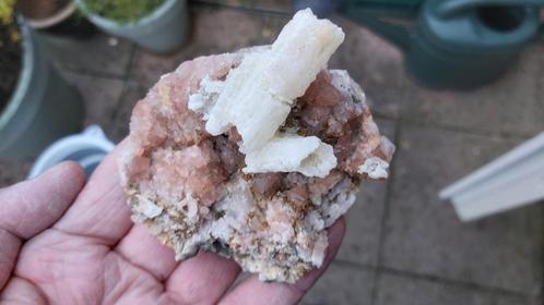 Z2 Aragoniet Draa Tafilet Haute Atlas Tounfiet Marokko coll, Verzamelen, Mineralen en Fossielen, Mineraal, Ophalen of Verzenden