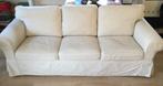 Driezits ektorpbank,creme-kleurige hoes,klein prijsje, Ophalen, Gebruikt, Driepersoons, 75 tot 100 cm