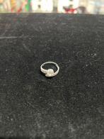 Zilver 925 Diamant Ring Dames, Ophalen of Verzenden, Dame, Zilver, Zilver