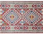 Handmade oosters tapijt loper Kazak red Afghan wol 64x205cm, Gebruikt, Kazak nomad carpet runner wool, ., Crème