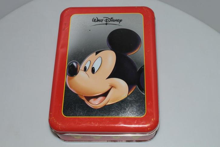 Disney dvd Mickey Mouse blik tin opbergdoos box Kerst Noël, Verzamelen, Disney, Gebruikt, Overige typen, Mickey Mouse, Ophalen of Verzenden