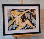 Schilderij - Naakt, Antiek en Kunst, Kunst | Schilderijen | Abstract, Ophalen of Verzenden