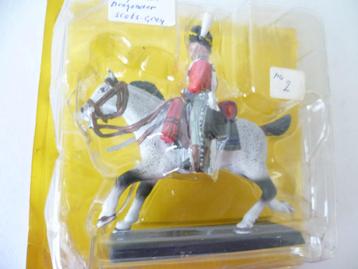 Metalen figuurtje op Paard Dragonder Scots Grey Engeland (2) beschikbaar voor biedingen
