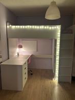 Hoogslaper met bureau en kast, Huis en Inrichting, Ophalen, Eenpersoons, Zo goed als nieuw, 200 cm