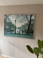Schilderij “Amsterdamse grachten”, Huis en Inrichting, Woonaccessoires | Lijsten, Ophalen, 125 cm of meer, Zo goed als nieuw, 75 cm of meer