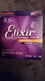 Elixir gitaarsnaren akoestisch O13 O56 brons Nanoweb 11102, Verzenden, Nieuw, Akoestische gitaar