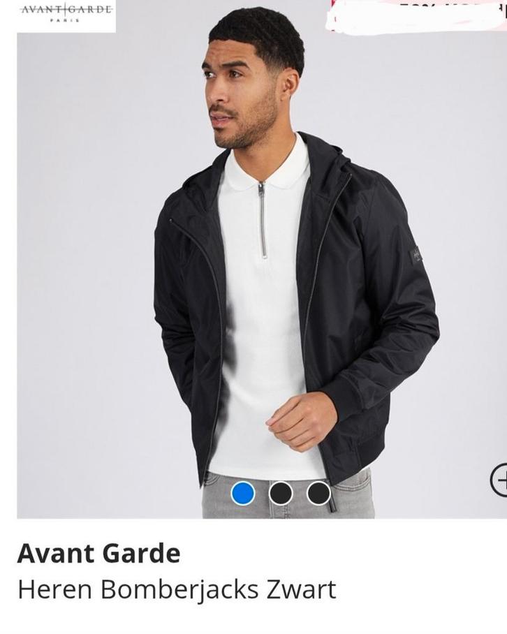 Nieuwe Avant Garde bomber jacket valt als maat L, Kleding | Heren, Jassen | Zomer, Nieuw, Maat 56/58 (XL), Zwart, Ophalen of Verzenden