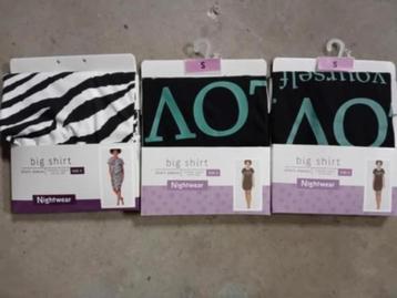 3 nieuwe T-shirt big shirt nacht kleding  Zwart wit gestreep beschikbaar voor biedingen